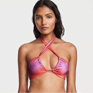 Victoria's Secret Sunset Ombre Twist Multiway Halter Bikini Top - Size Medium